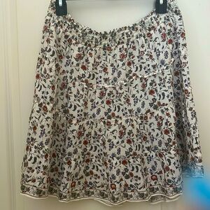 Max Studio Floral Print Mini Skirt -  flora